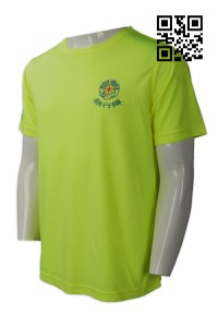 T719製造螢光綠T恤  設計透氣網眼T恤  交流團 訂購淨色旅行隊T恤 T恤專門店    綠色